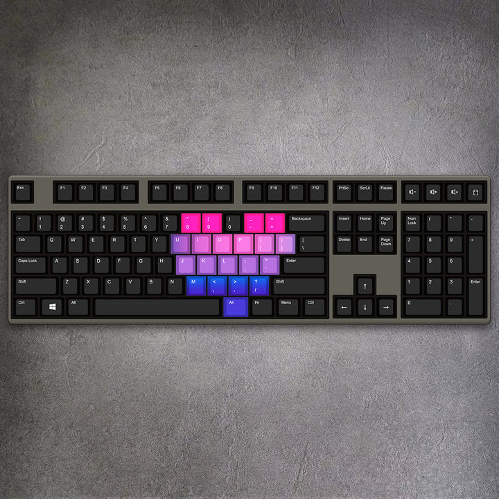 100% Rainbow Heart Mechanical Keyboard ( ANSI )