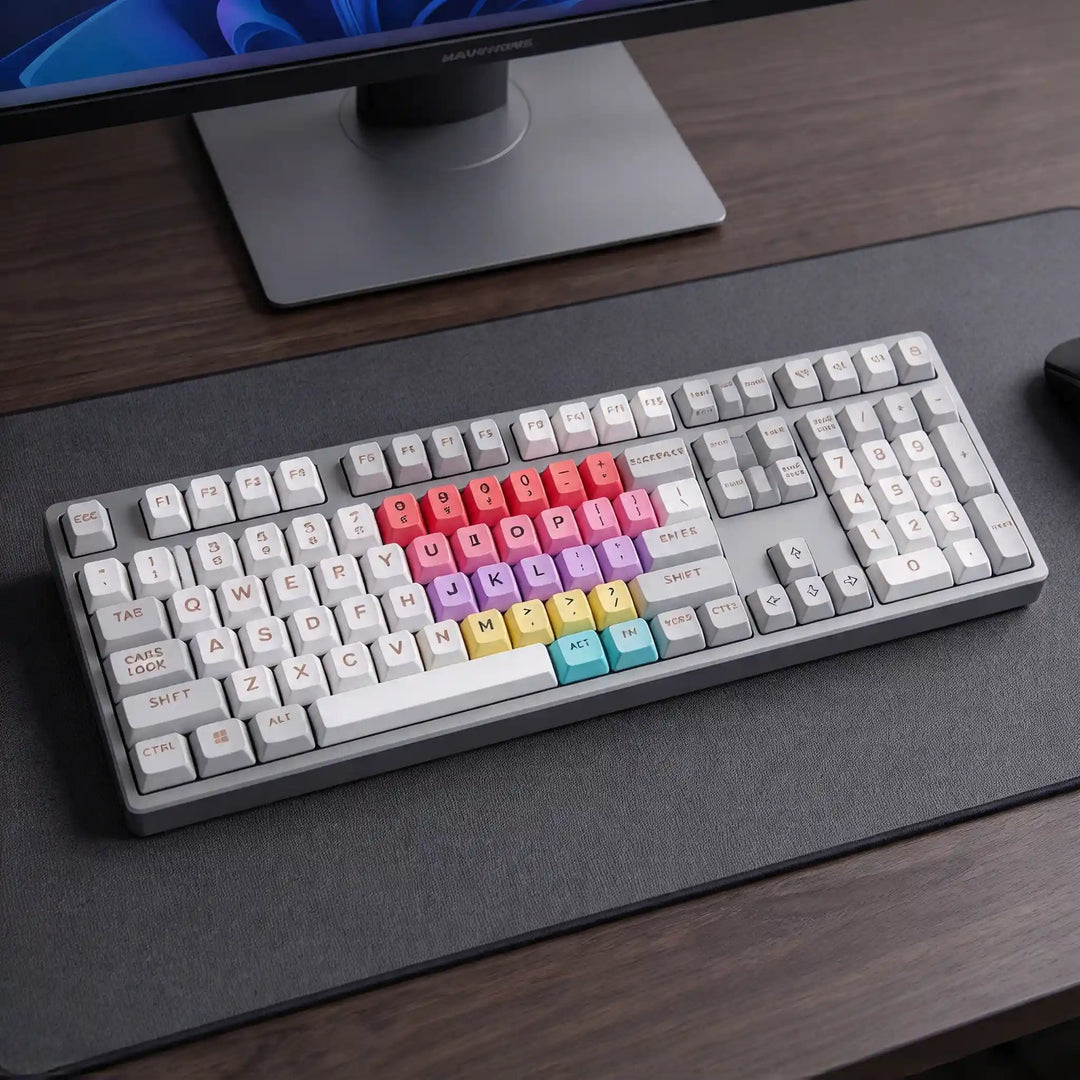100% Cute Heart PBT Keycaps ( ANSI )