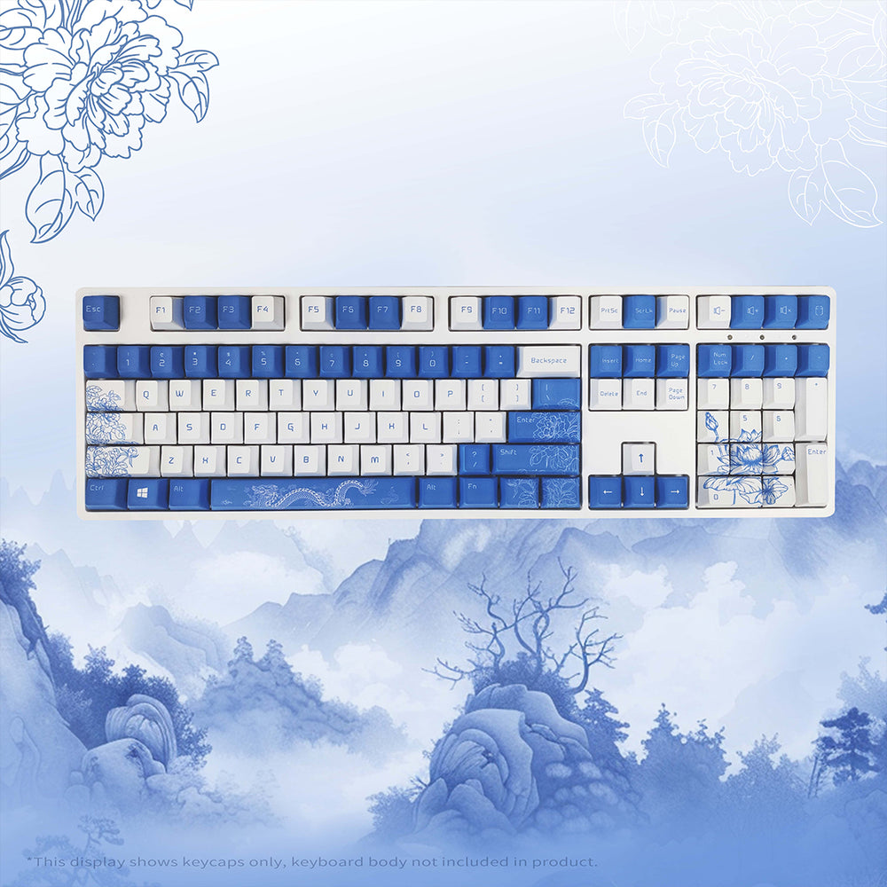 Porcelain keycap close-up – dye-sub legends, MOA profile