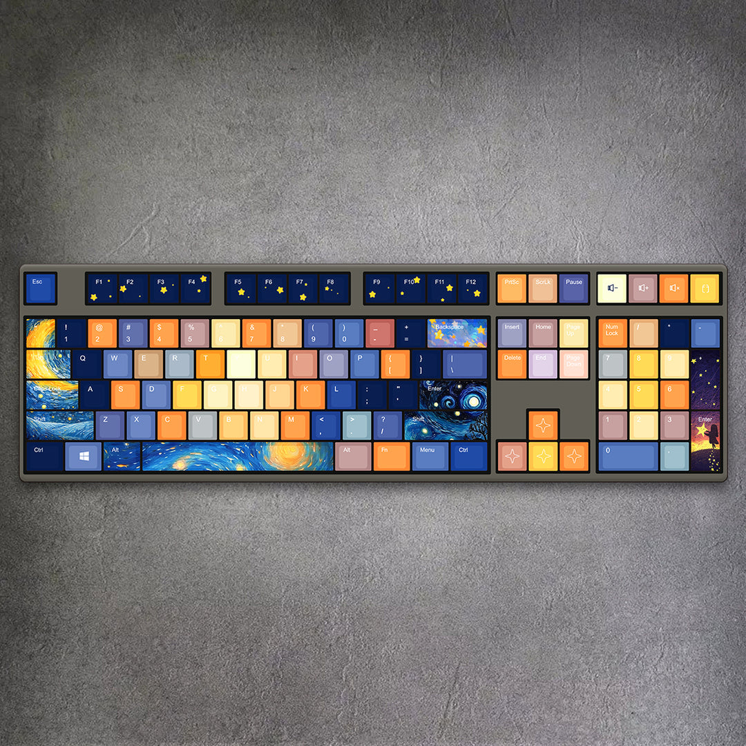 100% Van Gogh's Starry Night Mechanical Keyboard ( ANSI )