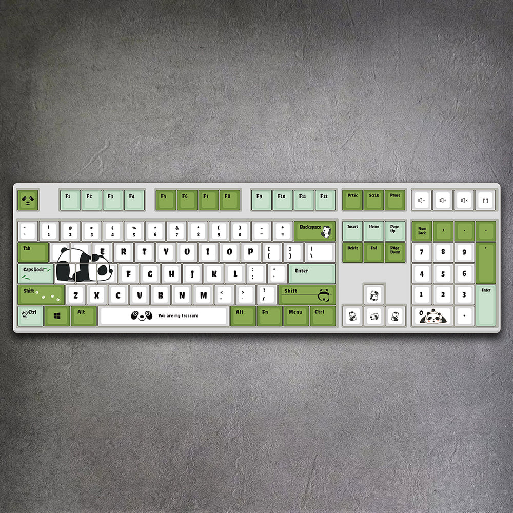 100% Panda Mechanical Keyboard ( ANSI ) White Case