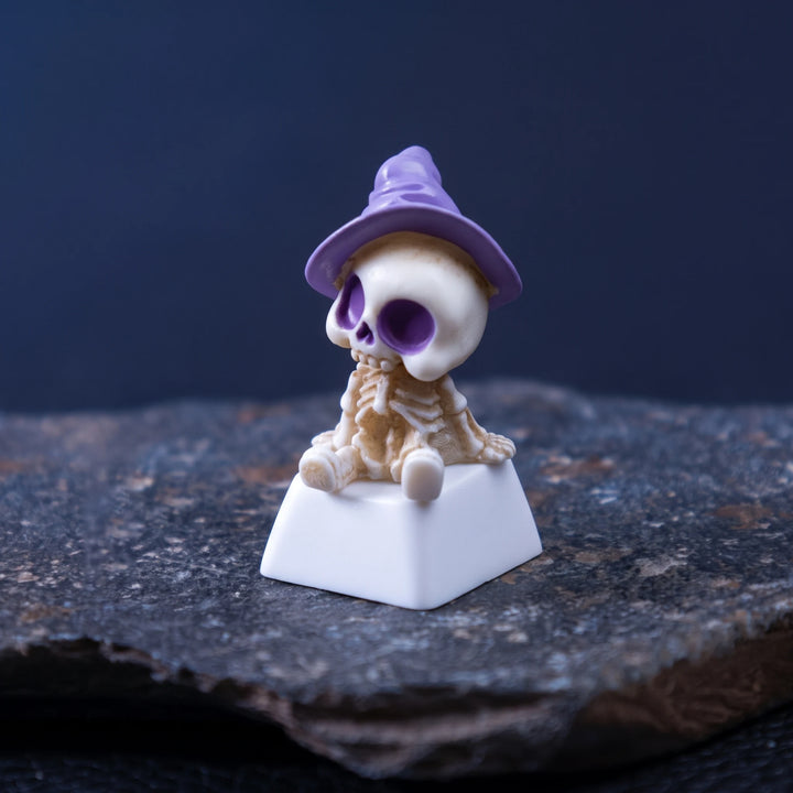 Halloween Skeleton Artisan Keycap – Witch, Mummy, Devil & Skull for Cherry MX