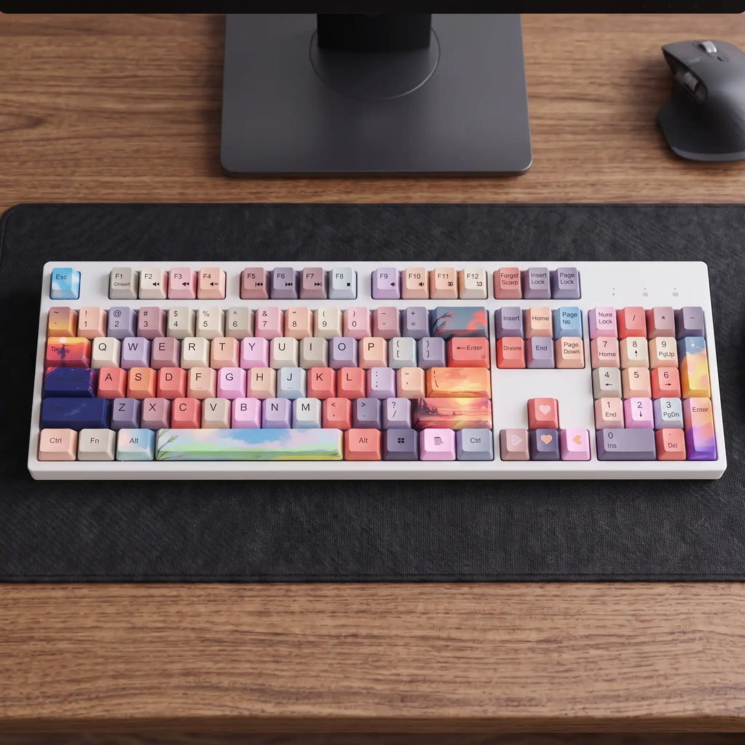 100% Colorful Cloud Journey PBT Keycaps ( ANSI )