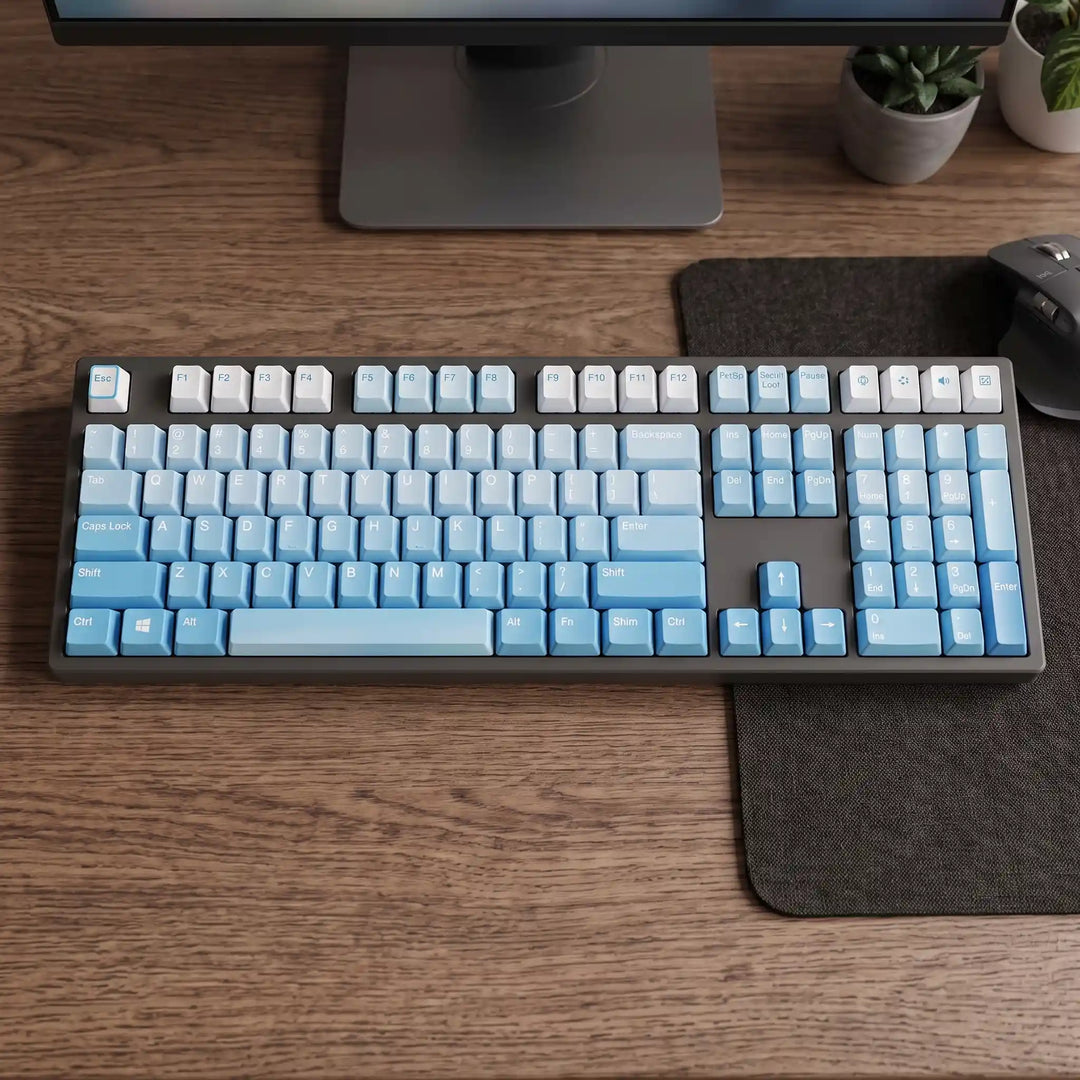 100% Sky Blue Gradient Mechanical Keyboard ( ANSI )