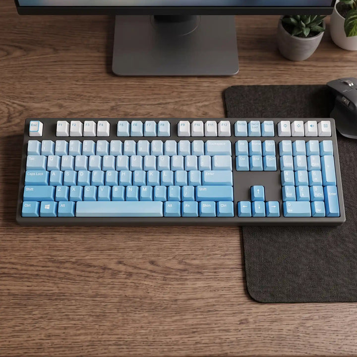 100% Sky Blue Gradient Mechanical Keyboard ( ANSI )