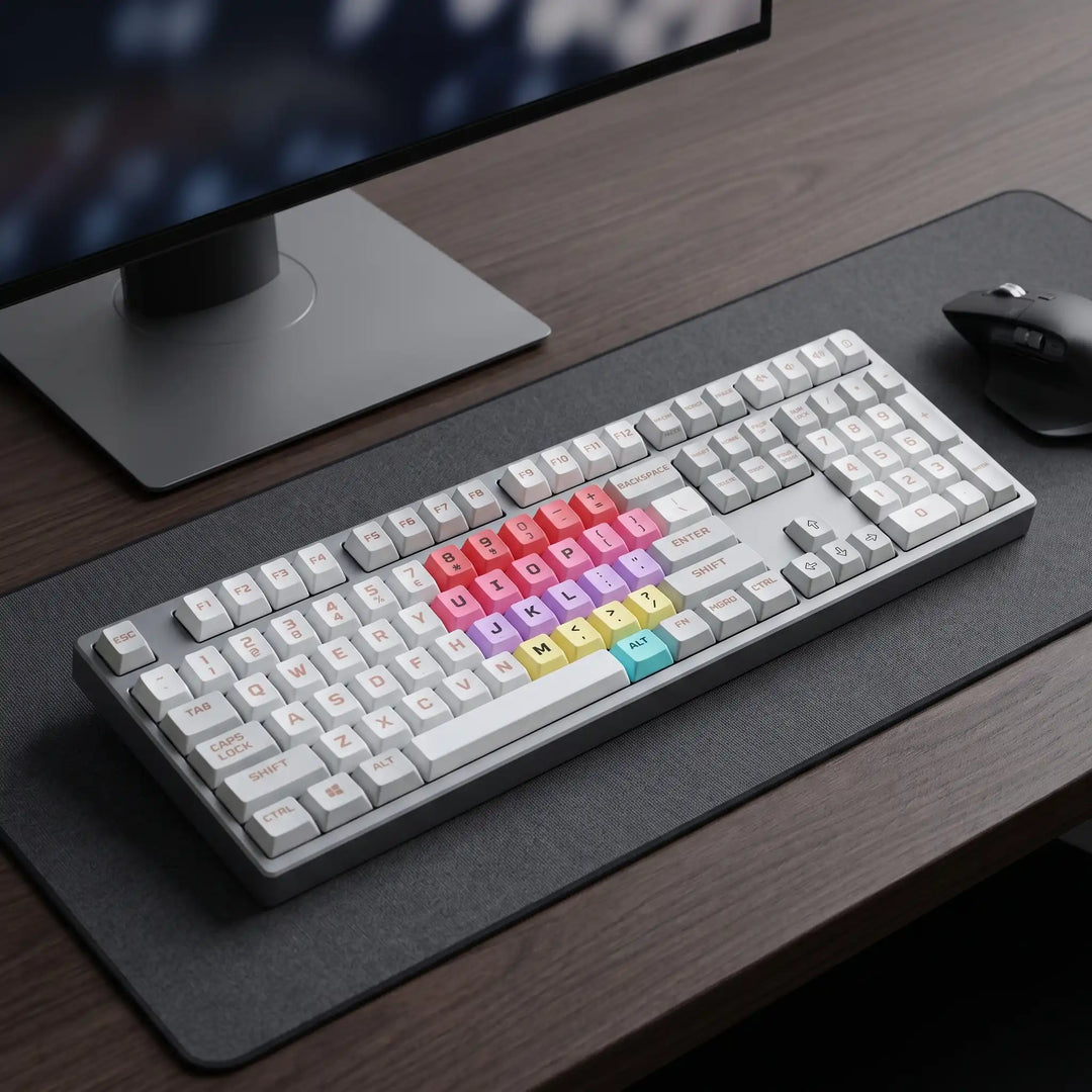 100% Cute Heart PBT Keycaps ( ANSI )