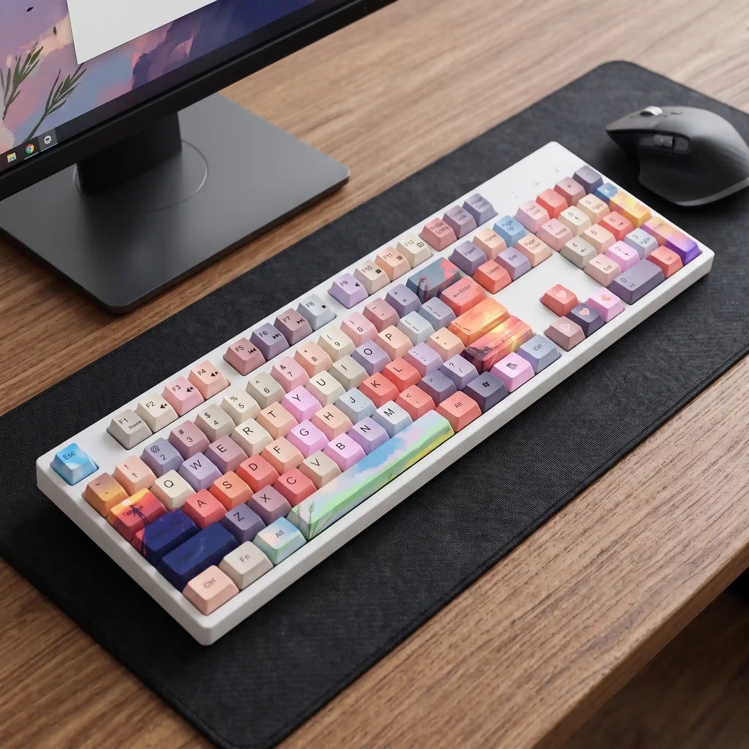 100% Colorful Cloud Journey PBT Keycaps ( ANSI )