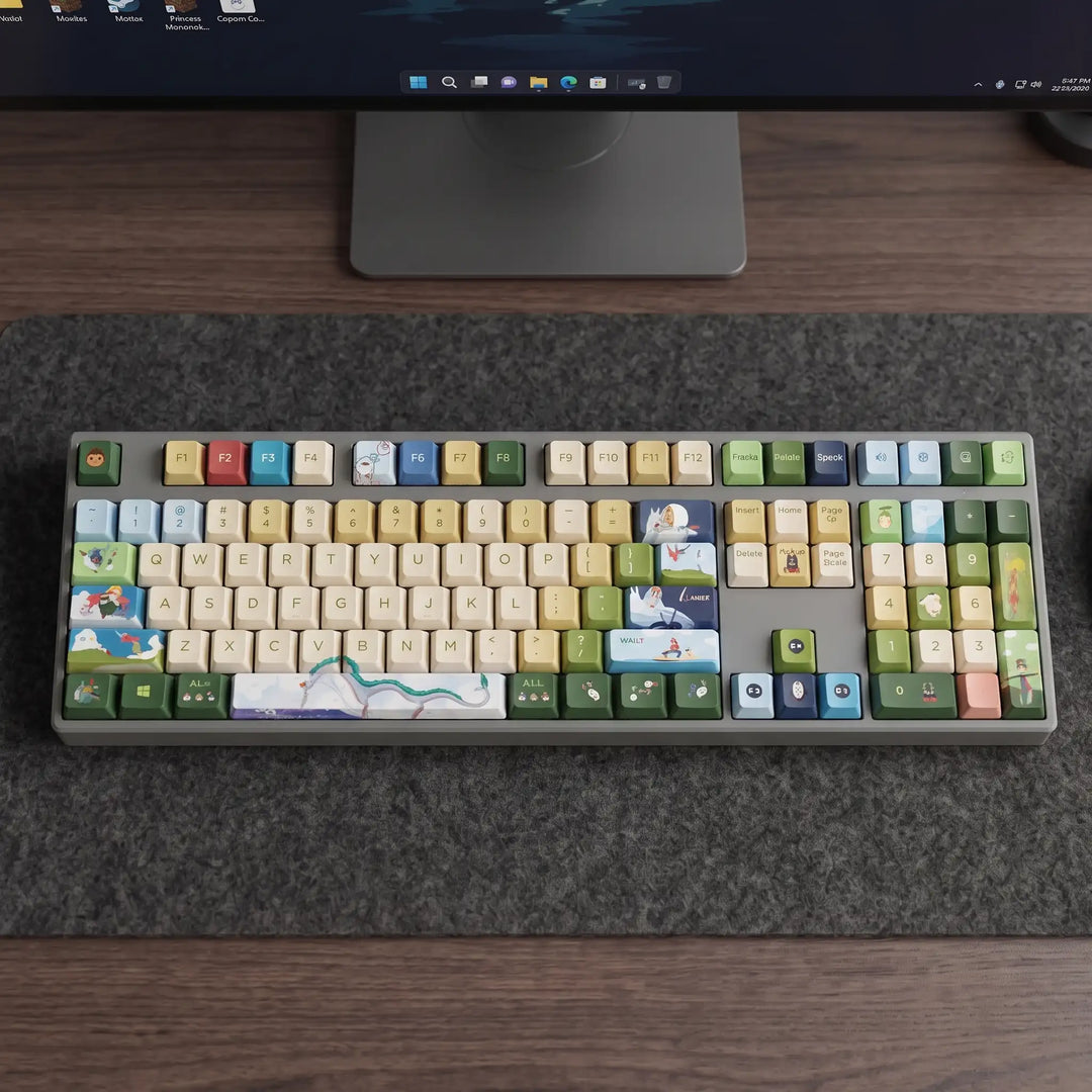 100% Ghibli Style Mechanical Keyboard ( ANSI )