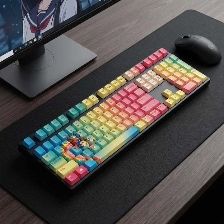 100% Rainbow Dragon Mechanical Keyboard ( ANSI )