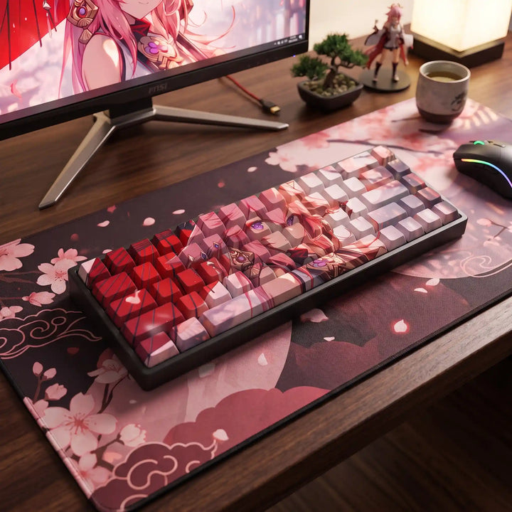 65% Yae Miko Genshin Impact Mechanical Keyboard ( ANSI )