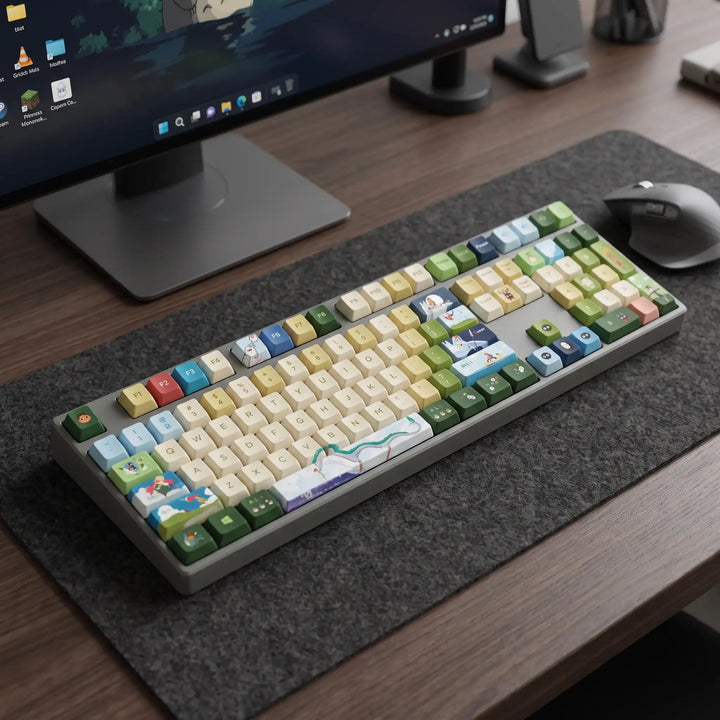 100% Ghibli Style PBT Keycaps ( ANSI )