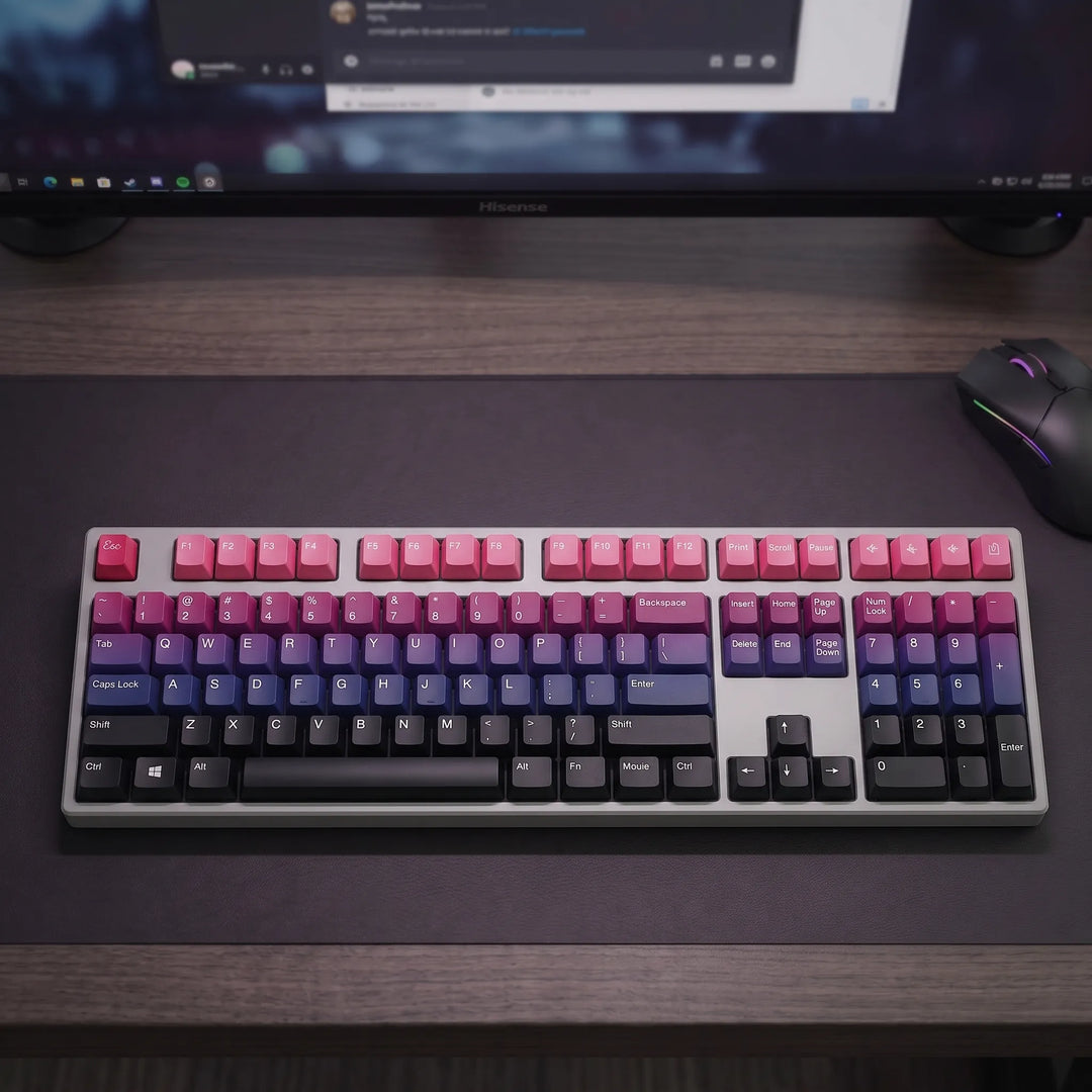 100% Purple Gradient Mechanical Keyboard ( ANSI )
