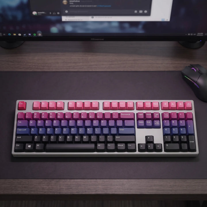 100% Purple Gradient Mechanical Keyboard ( ANSI )
