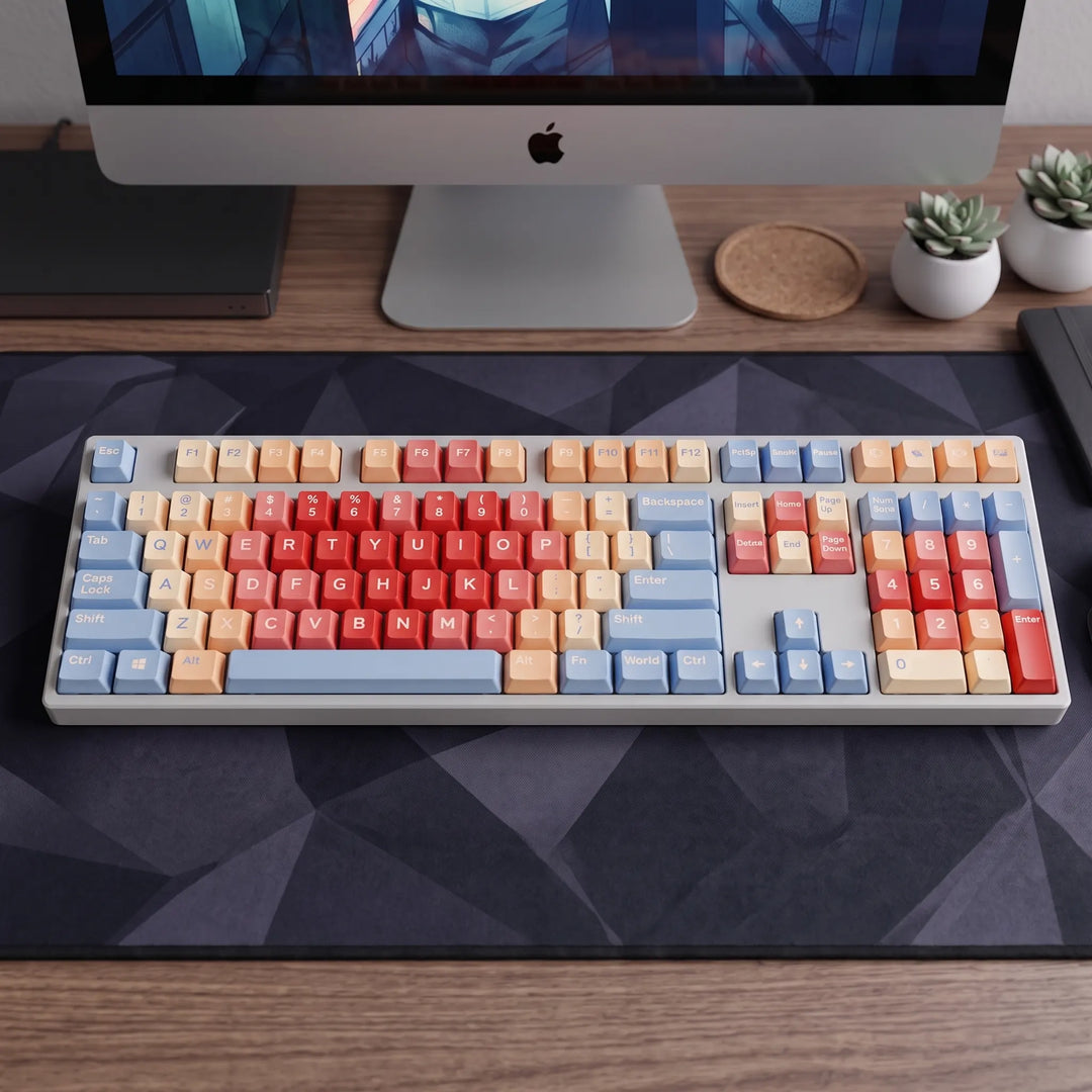 100% Retro Dawn PBT Keycaps ( ANSI )