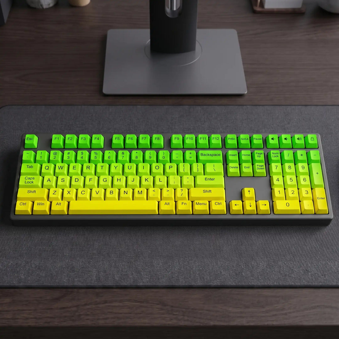 100% Lemon Verdant Gradient PBT Keycaps ( ANSI )
