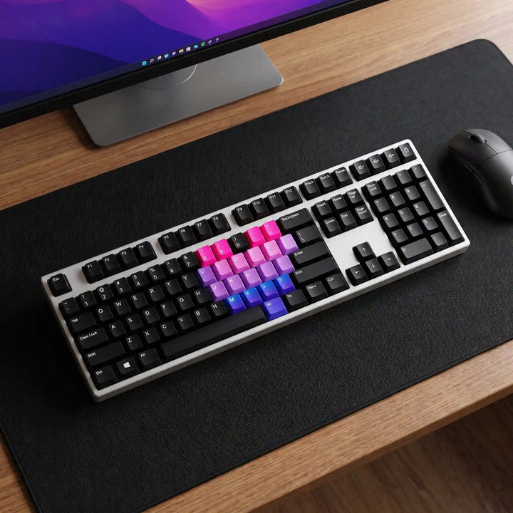 100% Rainbow Heart Mechanical Keyboard ( ANSI )