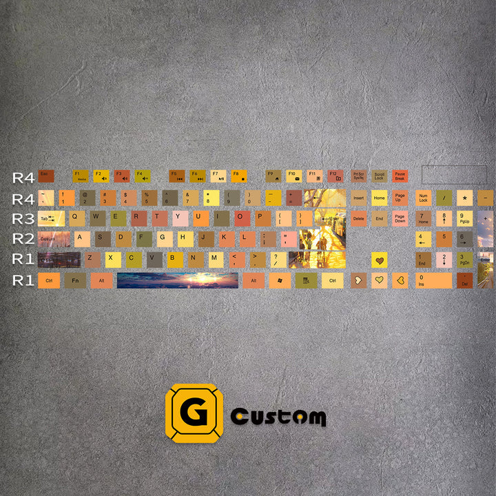 Yellow Sunlight Membrane Keyboard