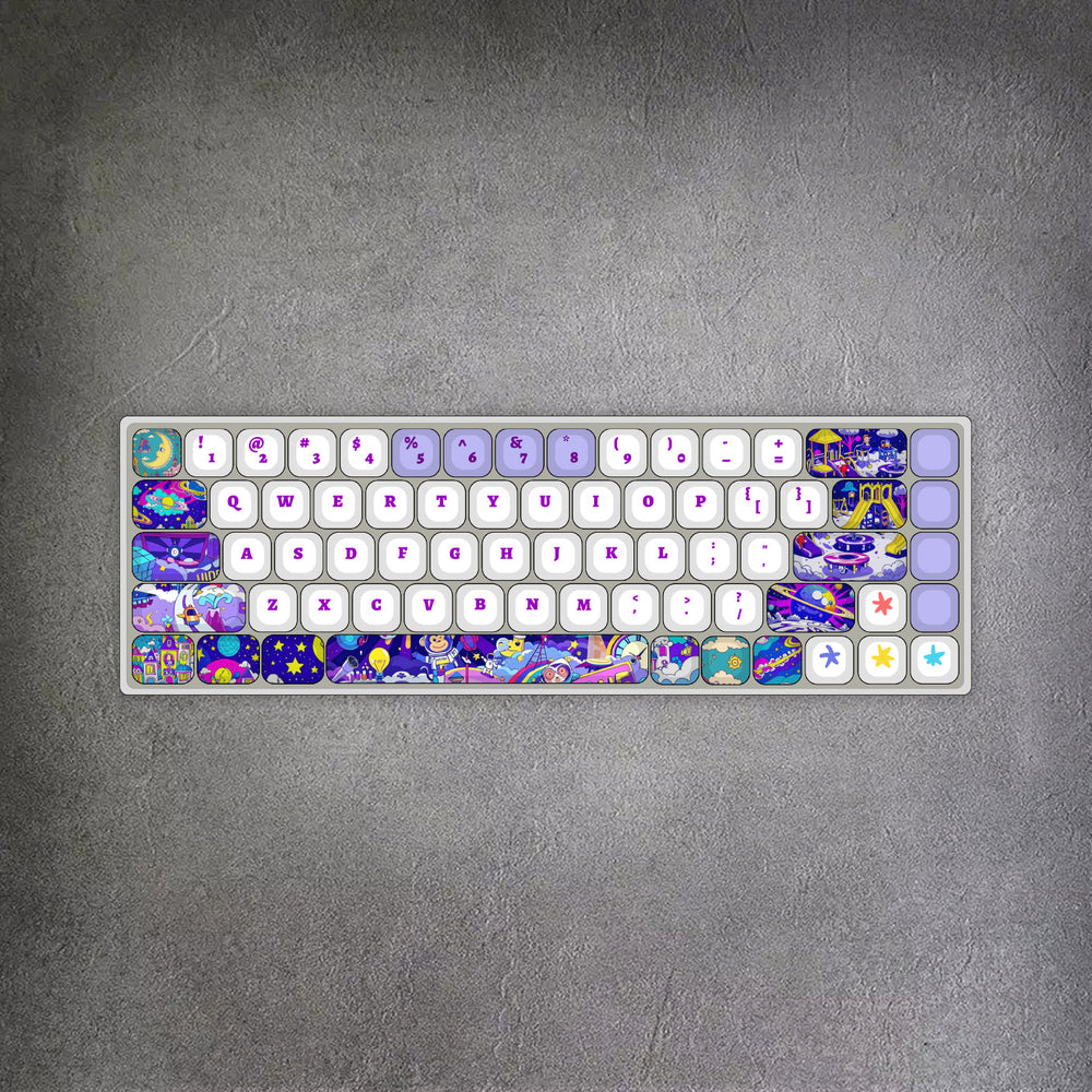 Fantasy Park By Nico keyboard keycap detail – dye-sub, MOA profile