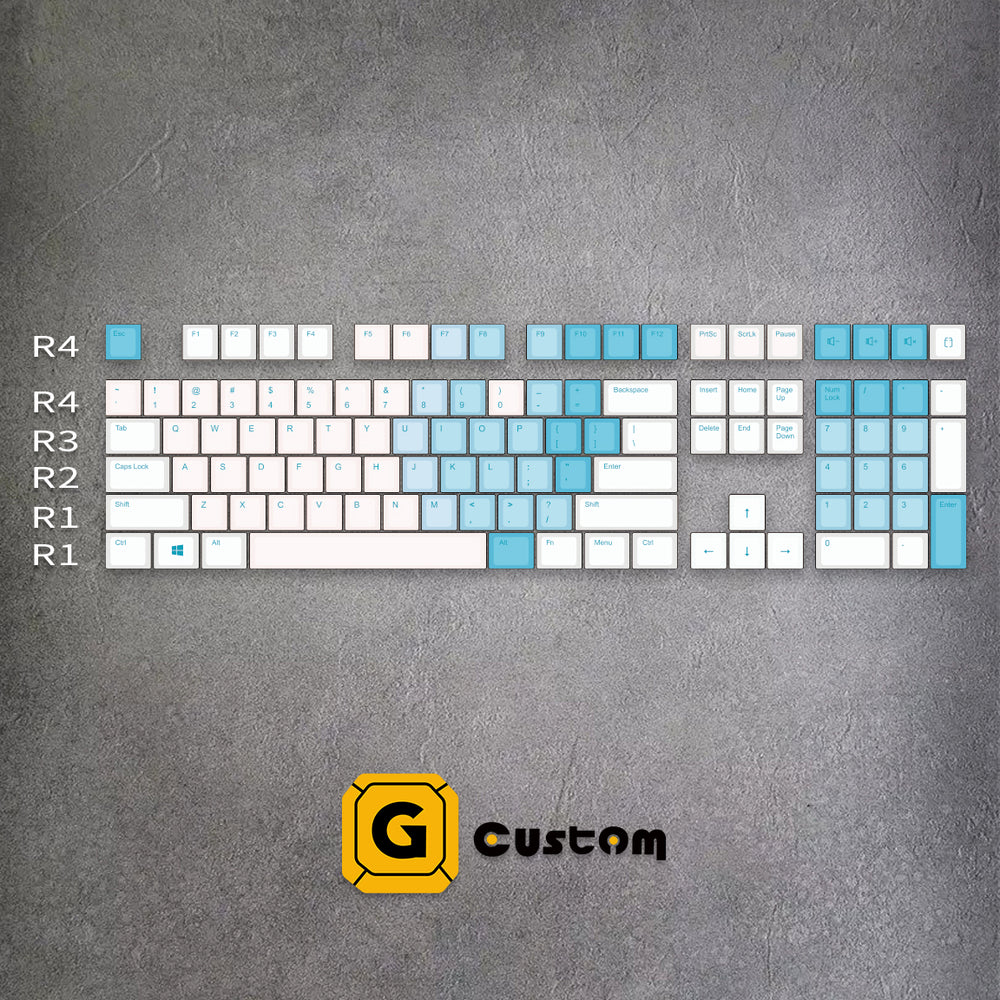 Sky Ladder keyboard keycap detail – dye-sub, MOA profile