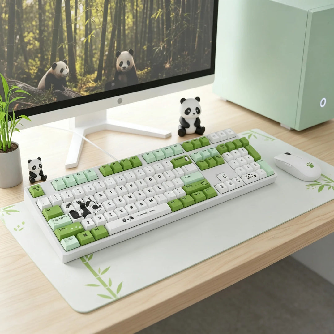 100% Panda PBT Keycaps ( ANSI )