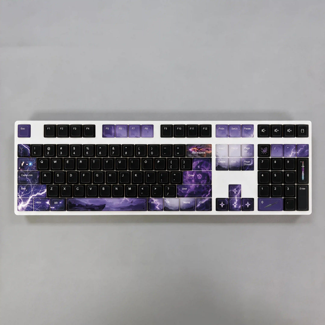 GimsunCustom Purple Lightning 100% Wireless Mechanical Keyboard | ANSI 108 Keys