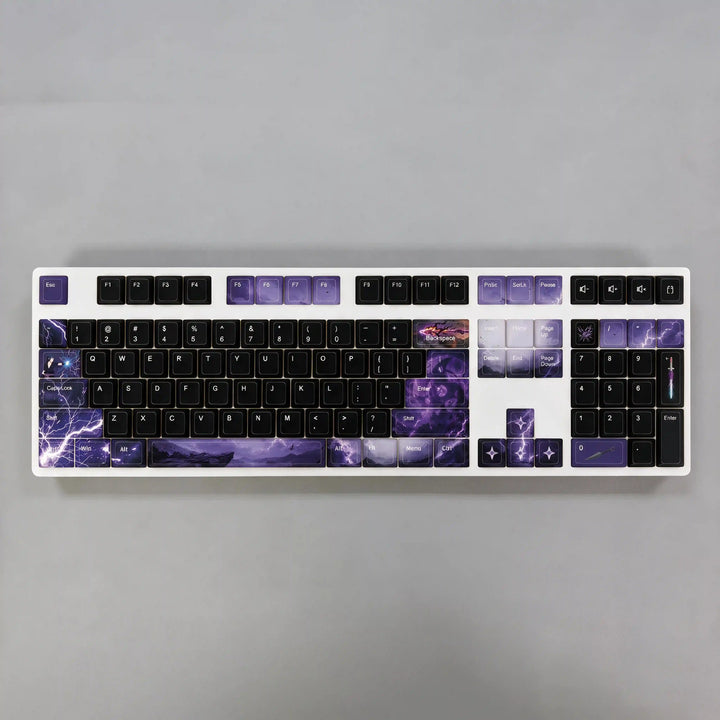 GimsunCustom Purple Lightning 100% Wireless Mechanical Keyboard | ANSI 108 Keys