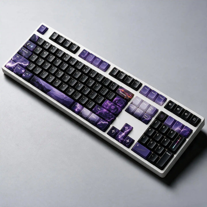 GimsunCustom Purple Lightning 100% Wireless Mechanical Keyboard | ANSI 108 Keys