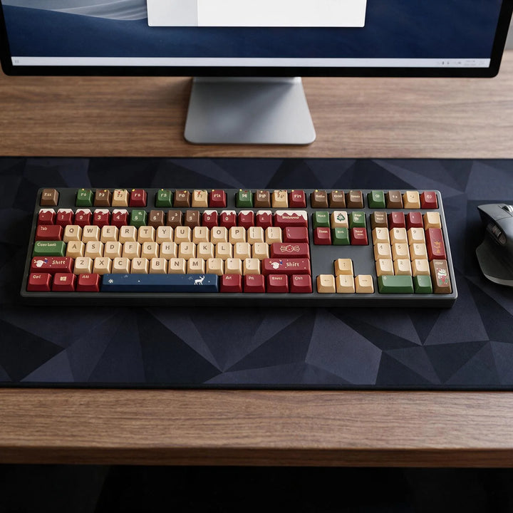 100% Christmas PBT Keycaps ( ANSI )