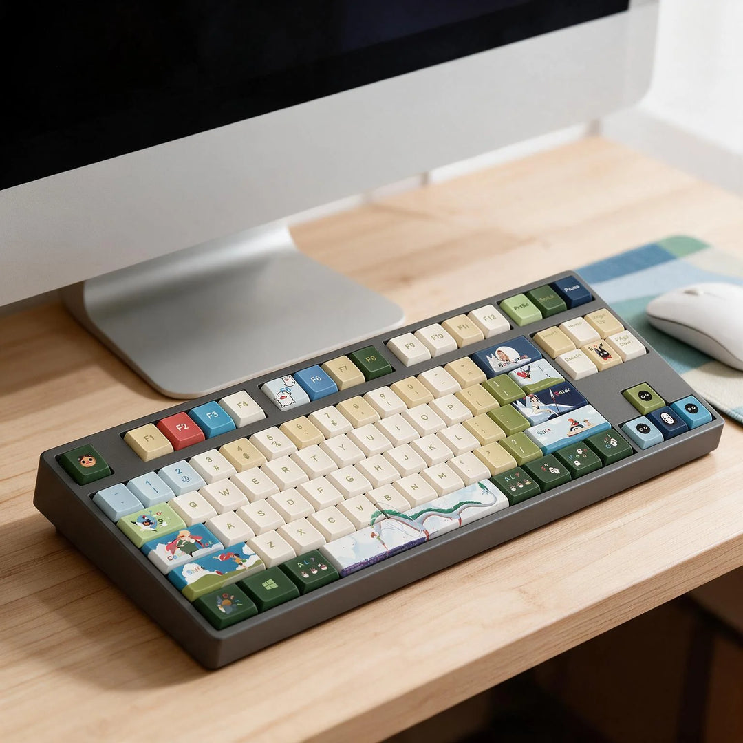 80% Ghibli Style PBT Keycaps ( ANSI )