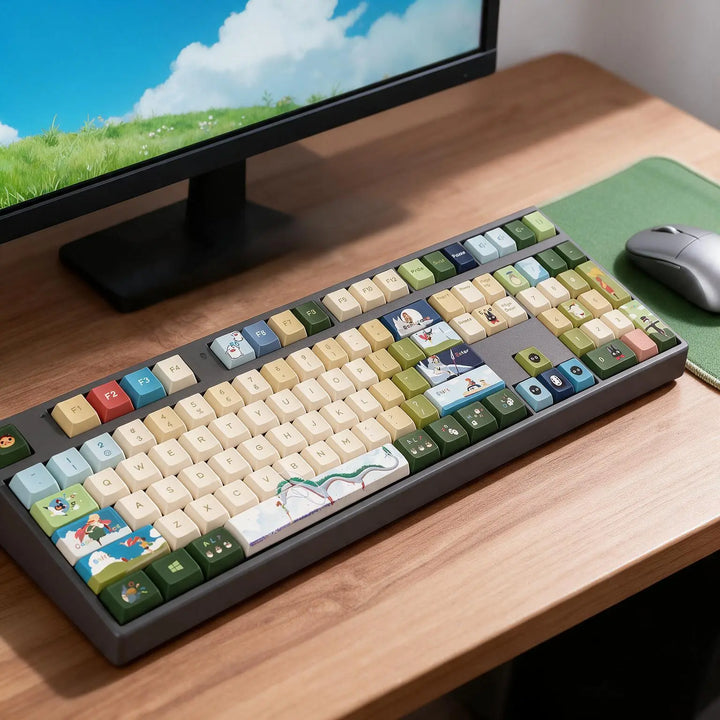 100% Ghibli Style Mechanical Keyboard ( ANSI )