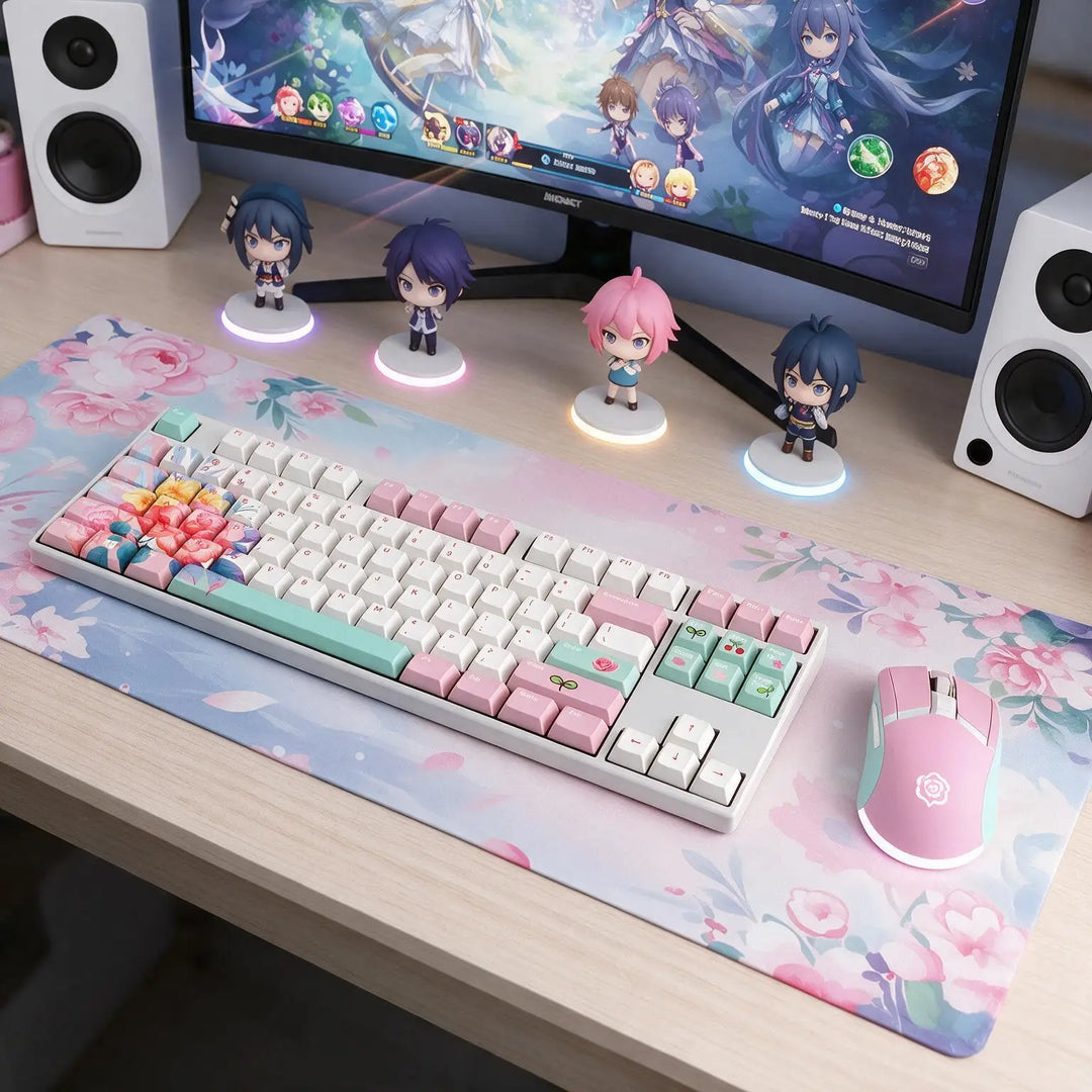 80% Flower PBT Keycaps ( ANSI )
