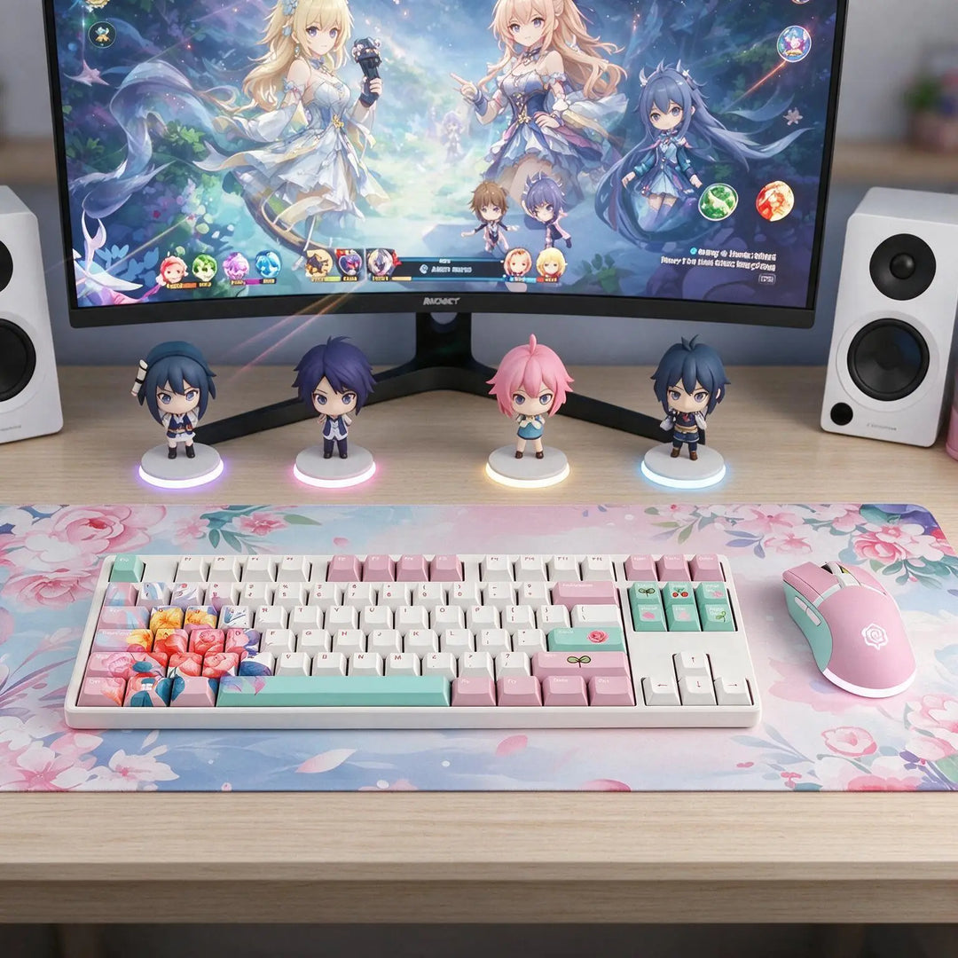 80% Flower PBT Keycaps ( ANSI )