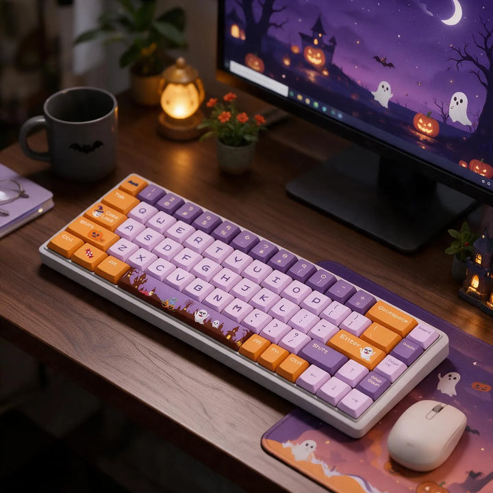 65% Ghost Amusement Park PBT Keycaps ( ANSI )