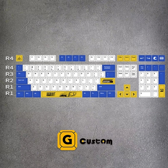 GimsunCustom Sprint Rush 100% Custom Keycaps | ANSI 108 Keys