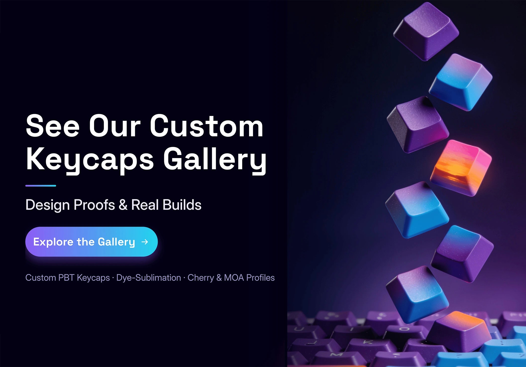 See Our Custom Keycaps Gallery — Design Proofs & Real Builds