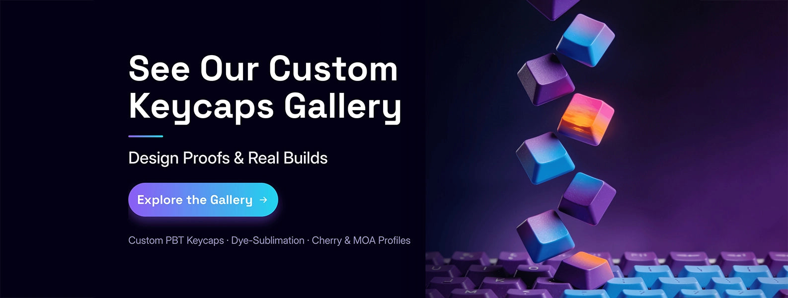 See Our Custom Keycaps Gallery — Design Proofs & Real Builds